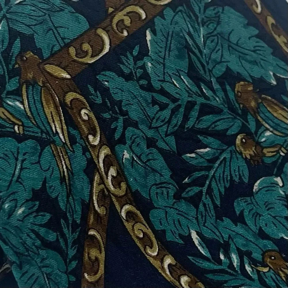 Lord & Taylor Navy Teal Gold Silk Office Career Necktie NWOT